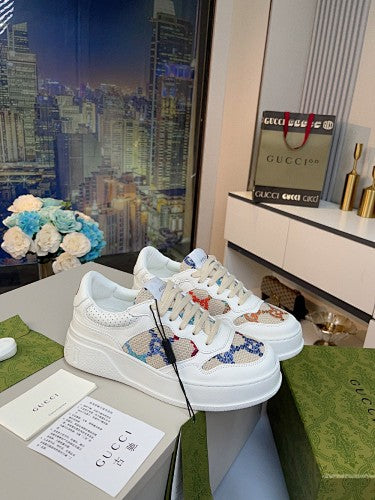 Gucci GG Multicolor Embroidered Platform Sneakers