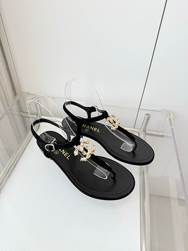 Chanel CC Thong Slingback Sandals