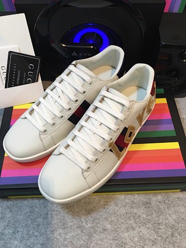 Gucci Ace “Loved” Embroidered Web Sneakers