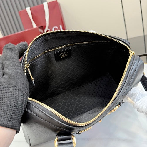 Gucci Horsebit Web Boston / Top Handle Bag