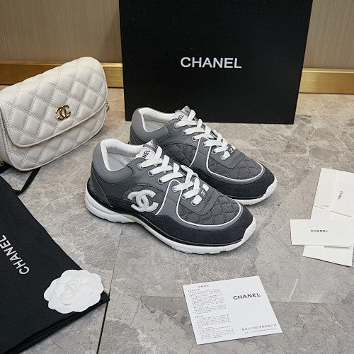 Chanel CC Quilted Low-Top Runner Sneakers