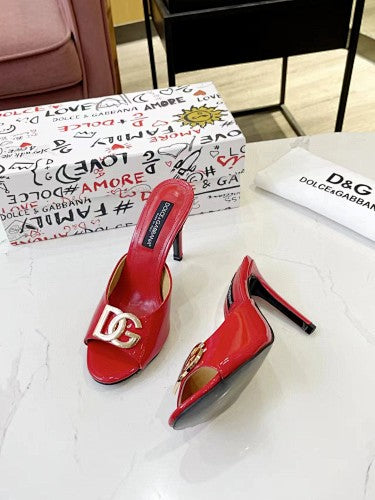 Dolce & Gabbana DG Logo heeled mule sandal