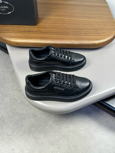 Prada Downtown Leather Platform Sneakers