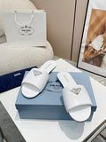Prada Triangle Logo slide sandals