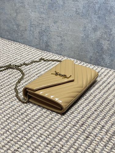 Saint Laurent (YSL) Monogram Wallet on Chain