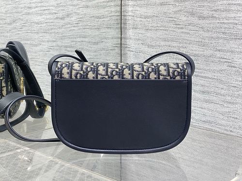 Dior 30 Montaigne Small Bag in Blue Dior Oblique Jacquard