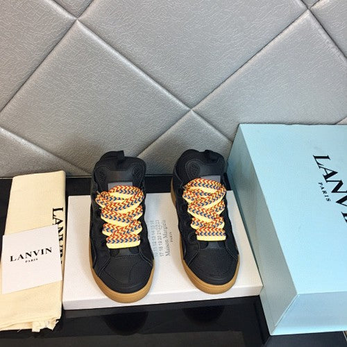Lanvin Curb Sneakers in a Black & Gum colorway