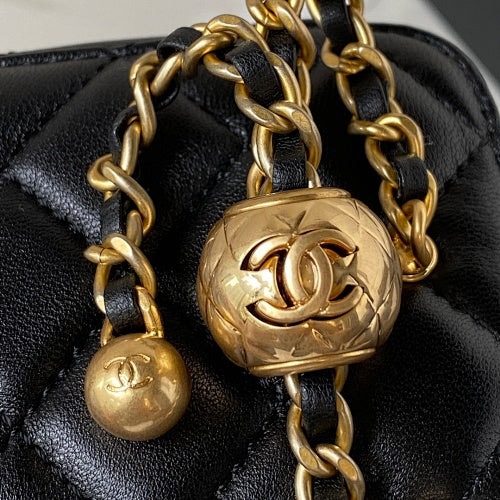 Chanel Black Quilted Mini Vanity Case
