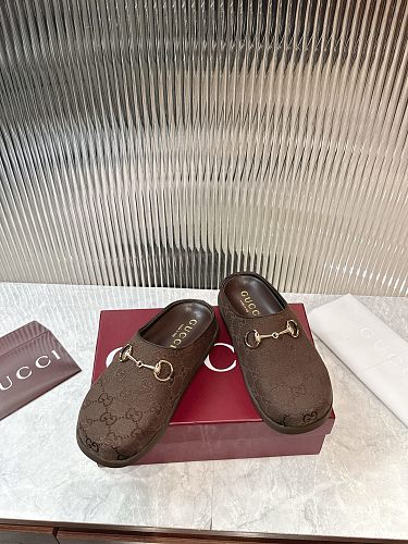 Gucci GG Monogram Horsebit Mule Clogs
