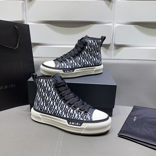 AMIRI Logo Repeat High-Top Sneakers