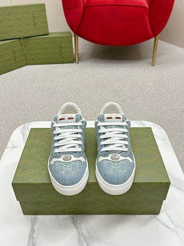 Gucci Ace GG Denim Low-Top Sneakers