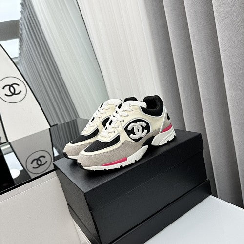 Chanel CC Mesh & Suede Chunky Runner Sneakers