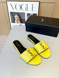 Saint Laurent YSL Cassandre Logo slide sandals