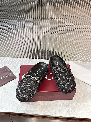 Gucci GG Monogram Horsebit Mule Clog