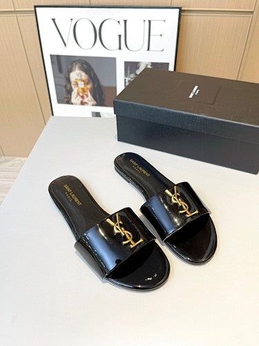 Saint Laurent Tribute YSL Logo slide sandals