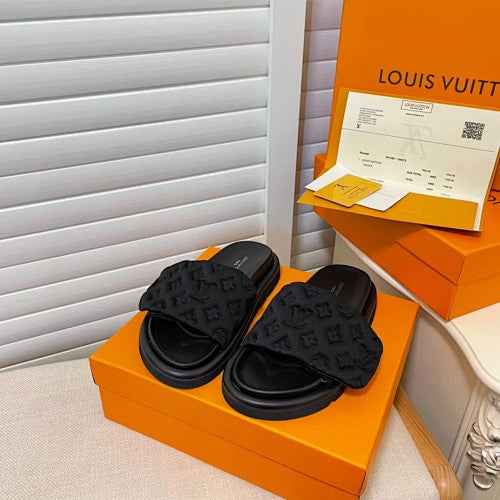 Louis Vuitton Monogram Puffy Platform Slide Sandals