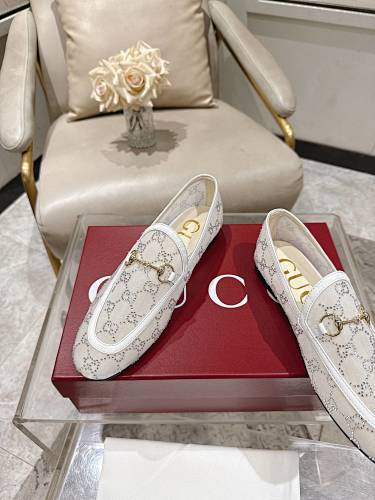 Gucci Horsebit GG Crystal Loafers