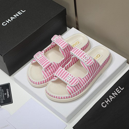 Chanel CC Double-Strap Platform Sandals