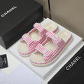 Chanel CC Double-Strap Platform Sandals
