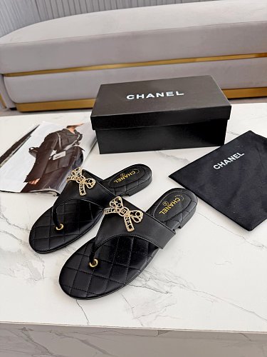 Chanel Quilted Thong Sandals