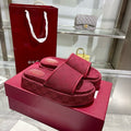 Gucci GG Monogram Canvas Flat Slide Sandals