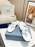 Prada Triangle Logo thong sandals
