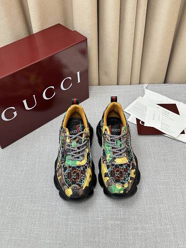Gucci Multicolor Tapestry Print Chunky Platform Sneakers