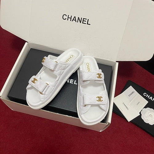 Chanel Quilted CC Dad Sandals