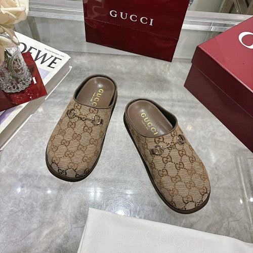 Gucci GG Canvas Horsebit Mule Loafers
