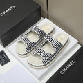 Chanel CC Double-Strap Platform Sandals