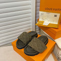 Louis Vuitton Monogram Puffy Platform Slide Sandals