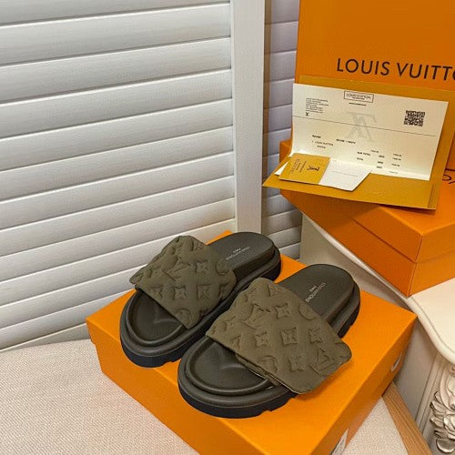 Louis Vuitton Monogram Puffy Platform Slide Sandals