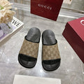 Gucci GG Supreme Monogram Platform Slide Sandals