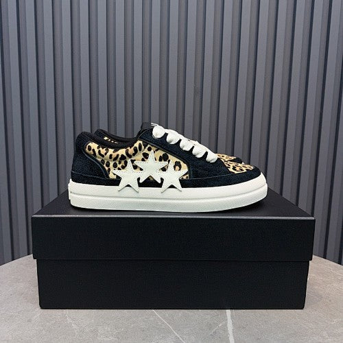Amiri Skel Top Low Leopard-Print Sneakers