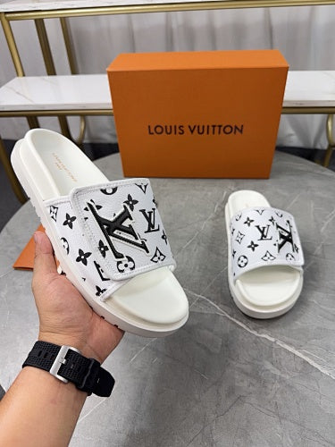Louis Vuitton Monogram LV Initials Pool Slide Sandals