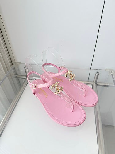 Chanel CC Thong Slingback Sandals
