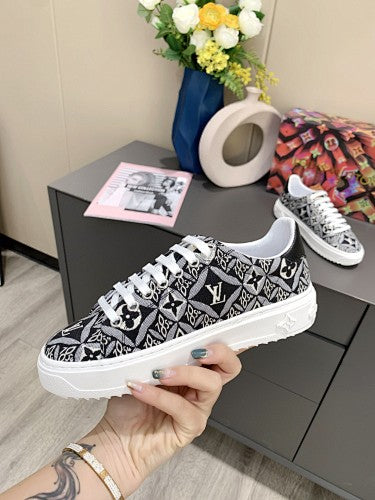 Louis Vuitton Time Out–style Monogram Jacquard Sneakers