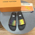Louis Vuitton Monogram Iridescent Holographic Slide Sandals