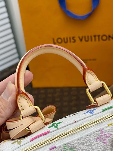 Louis Vuitton × Takashi Murakami Nano Speedy White Monogram Multicolore Canvas