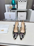 Dior J’Adior Embroidered Slingback Pumps