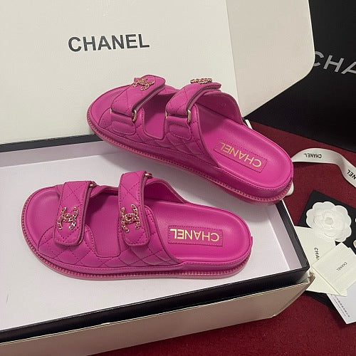 Chanel Quilted CC Dad Sandals
