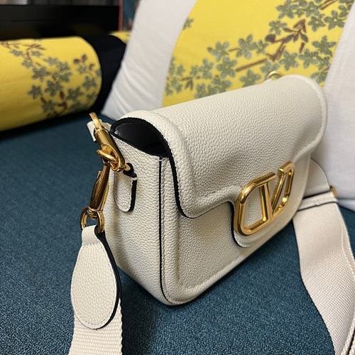 Valentino Garavani V Logo Signature White Leather Shoulder Bag