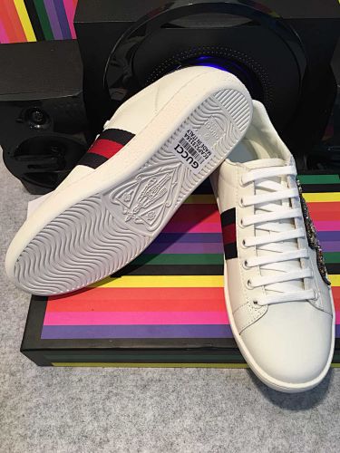 Gucci Ace Embellished Snake Sneakers
