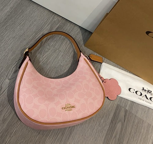 Coach Pink Signature Hobo Shoulder Bag