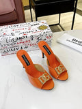 Dolce & Gabbana DG Logo heeled mule sandals