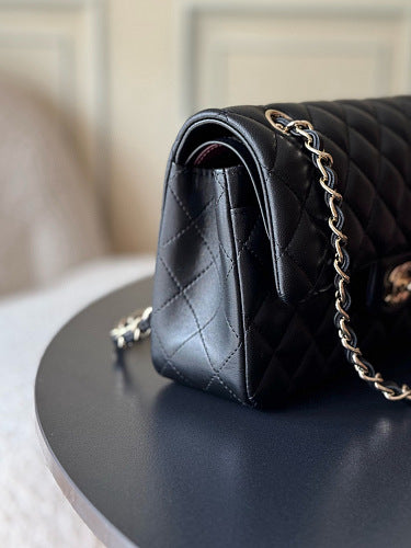 Chanel Classic 11.12 Flap Bag in Black Quilted Lambskin