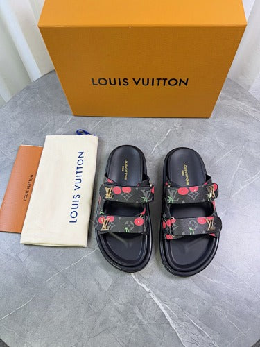 Louis Vuitton LV Trainer/Pool-Style Double-Strap Slide Sandals