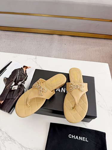 Chanel Quilted Thong Sandals