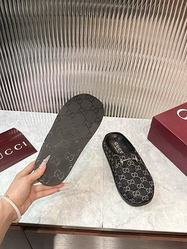 Gucci GG Monogram Horsebit Mule Clog