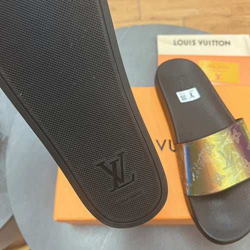 Louis Vuitton Monogram Iridescent Holographic Slide Sandals